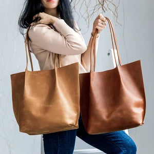 Extra Large tote bag, Shopping leather bag