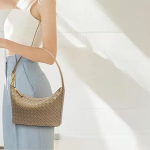 Small Woven Shoulder Messenger Bag