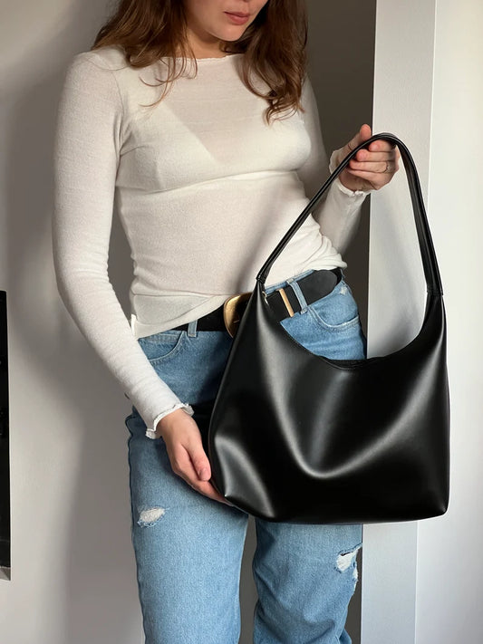 Vegan Leather Shoulder Bag,Tote Bag Women