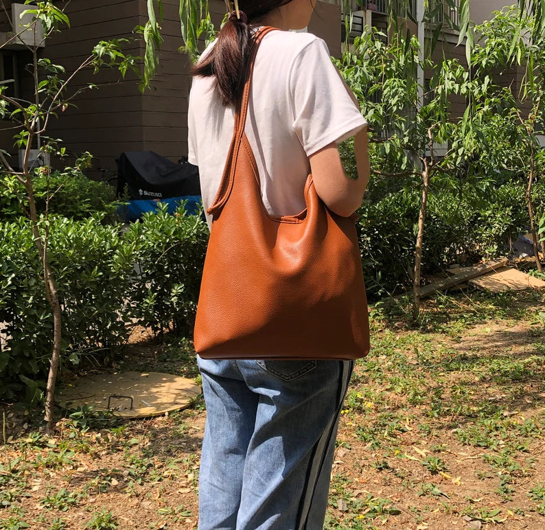 Soft Vegan Leather Tote Bag for Women