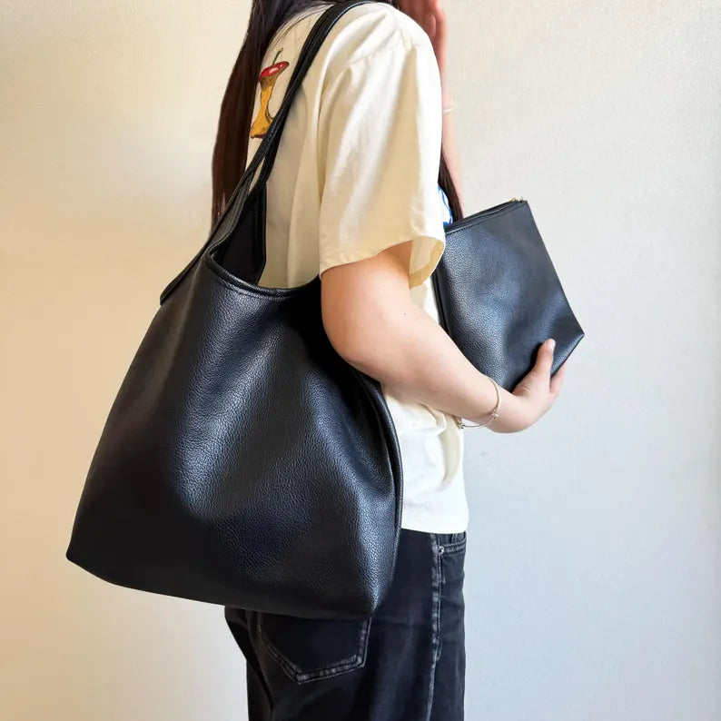 Soft Vegan Leather Tote Bag for Women