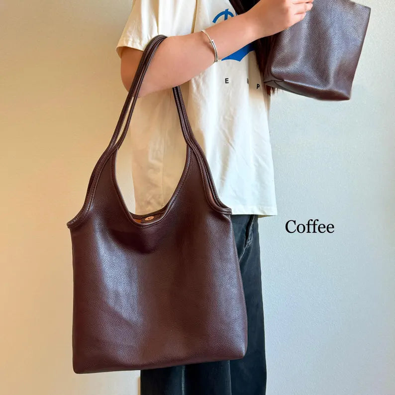 Soft Vegan Leather Tote Bag for Women